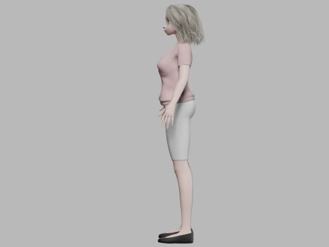 Cartoon cute girl V31343 3D Modell