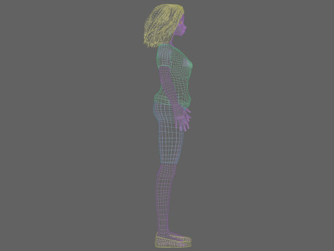 Cartoon cute girl V31343 3D Modell