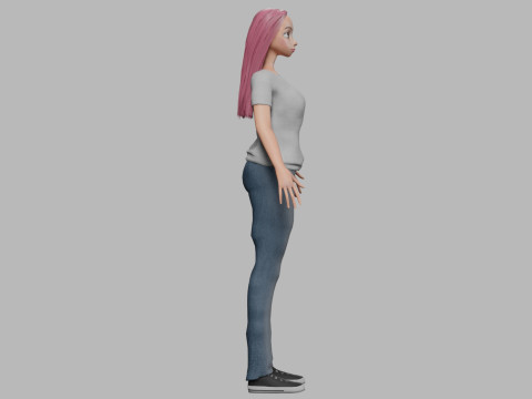 Cartoon sweet girl V29405 Modelo 3D