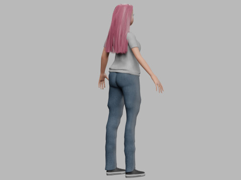 Cartoon sweet girl V29405 Modelo 3D
