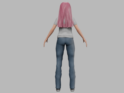 Cartoon sweet girl V29405 Modelo 3D