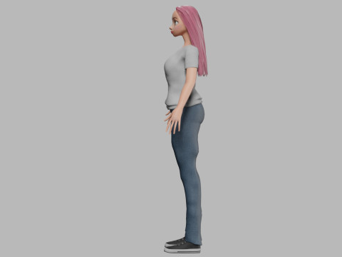 Cartoon sweet girl V29405 Modelo 3D