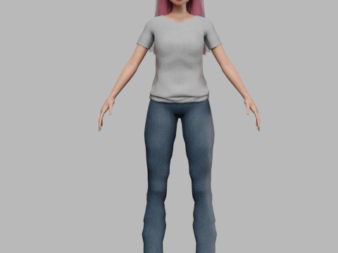 Cartoon sweet girl V29405 Modelo 3D