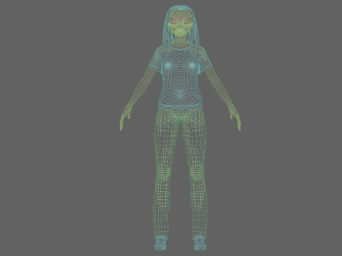 Cartoon sweet girl V29405 Modelo 3D