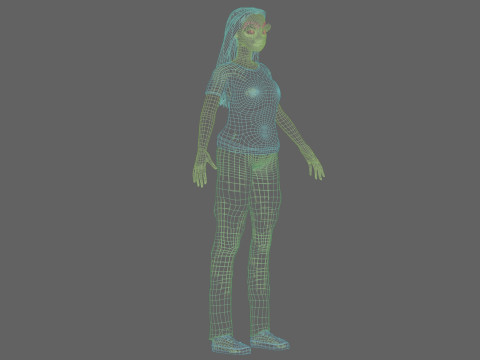 Cartoon sweet girl V29405 Modelo 3D