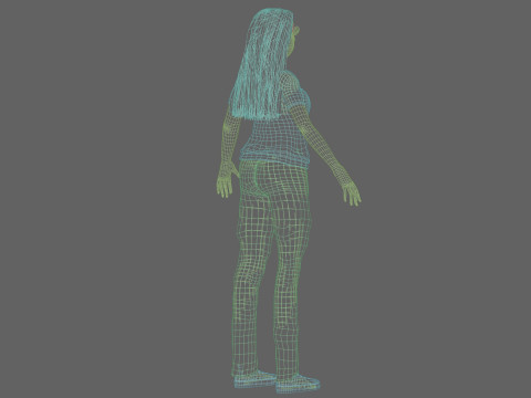 Cartoon sweet girl V29405 Modelo 3D