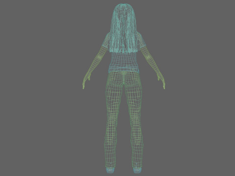 Cartoon sweet girl V29405 Modelo 3D