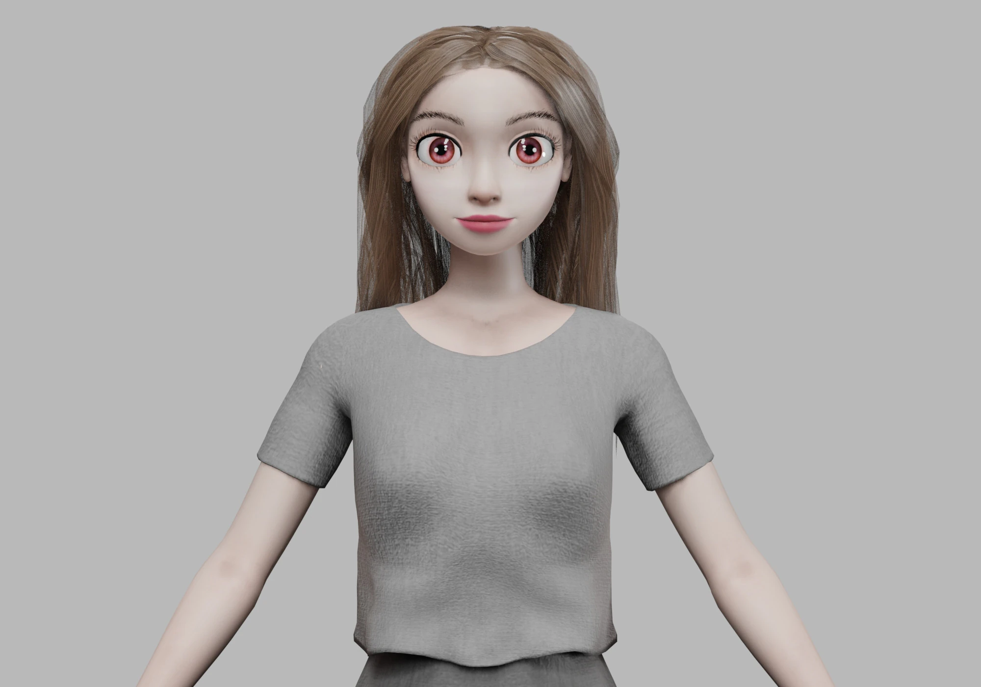 Cartoon teen girl V29127 3D Model .c4d .max .obj .3ds .fbx .stl .blend 