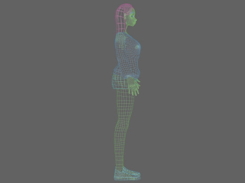 Cartoon young girl V21965 Modelo 3D