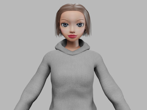 Classic pretty girl V30543 3D Model