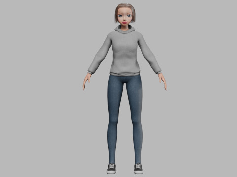Classic pretty girl V30543 3D Model
