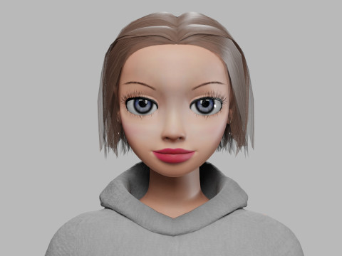 Classic pretty girl V30543 3D Model