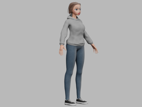 Classic pretty girl V30543 3D Model