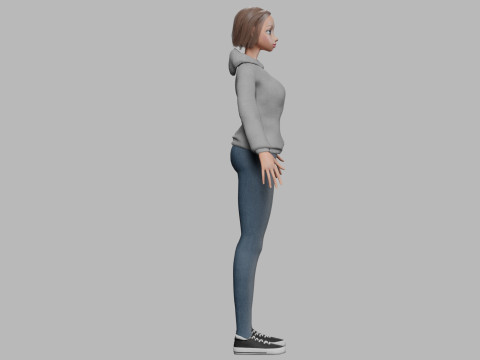 Classic pretty girl V30543 3D Model