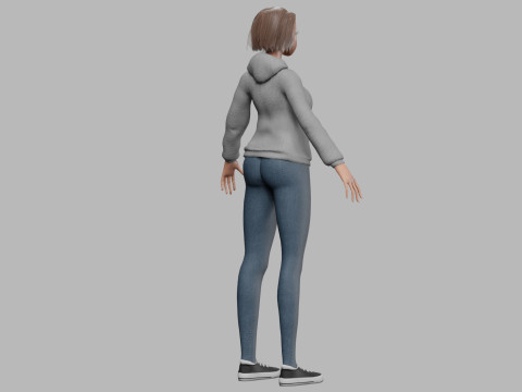 Classic pretty girl V30543 3D Model