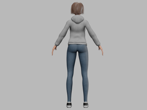 Classic pretty girl V30543 3D Model