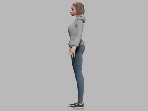 Classic pretty girl V30543 3D Model