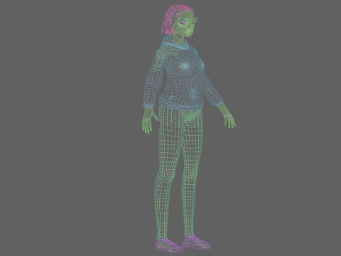 Classic pretty girl V30543 3D Model