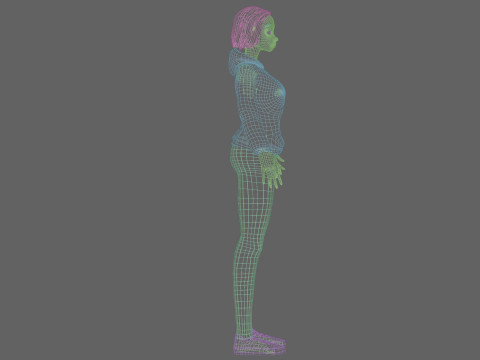 Classic pretty girl V30543 3D Model