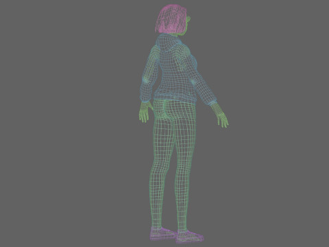 Classic pretty girl V30543 3D Model
