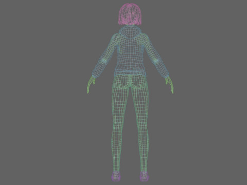 Classic pretty girl V30543 3D Model