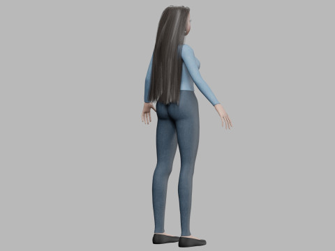 Cool cartoon girl V28787 3D मॉडल