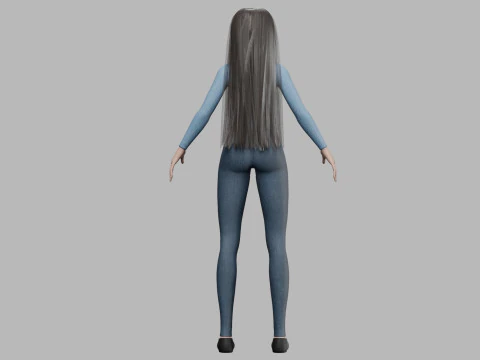 Cool cartoon girl V28787 3D Model