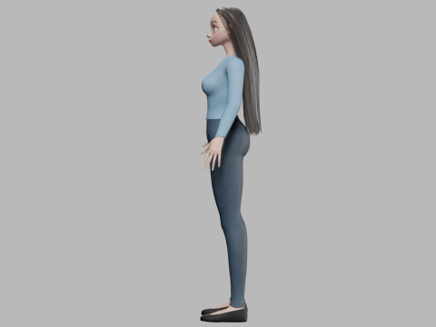 Cool cartoon girl V28787 3D मॉडल