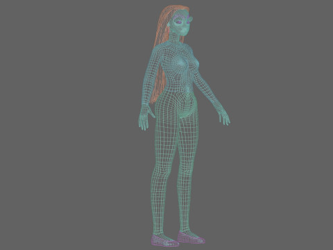 Cool cartoon girl V28787 3D मॉडल