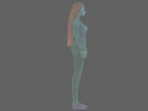 Cool cartoon girl V28787 3D Model