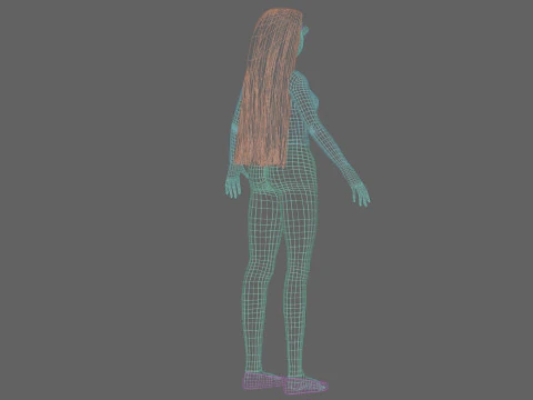 Cool cartoon girl V28787 3D Model