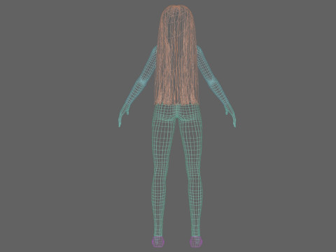 Cool cartoon girl V28787 3D मॉडल