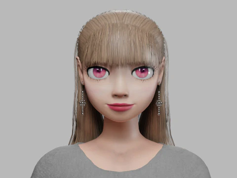 Cool pretty girl V25269 3D Model