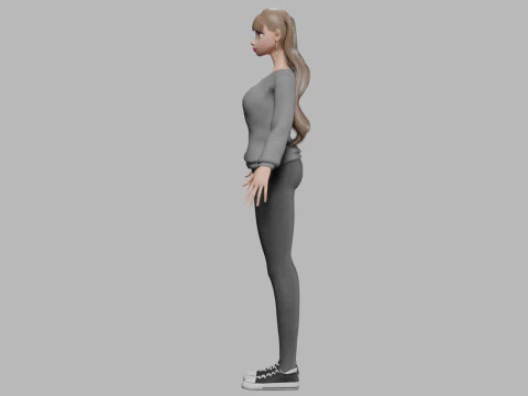 Cool pretty girl V25269 3D Model