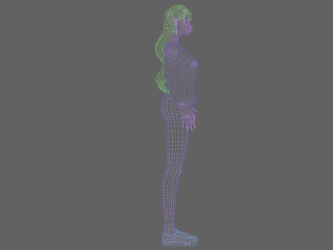 Cool pretty girl V25269 3D Model