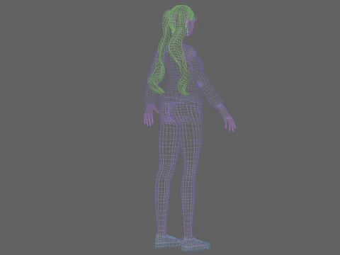 Cool pretty girl V25269 3D Model