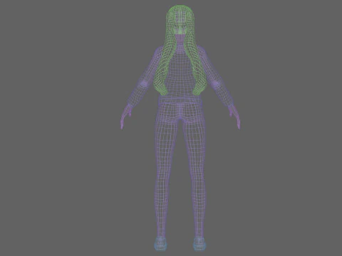 Cool pretty girl V25269 3D Model