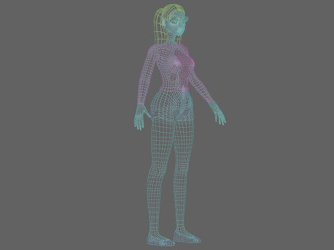 Cute cartoon girl V19992 Model 3D