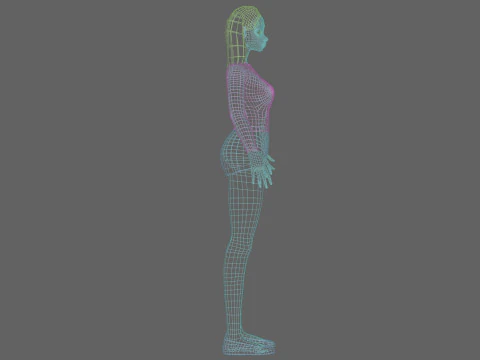 Cute cartoon girl V19992 3D Model