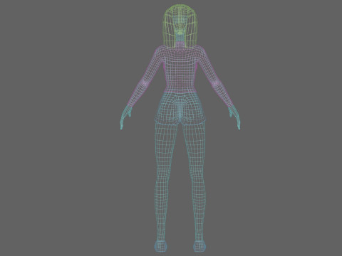 Cute cartoon girl V19992 Model 3D