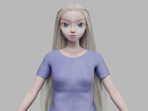 Cute pretty girl V31674 3D Model