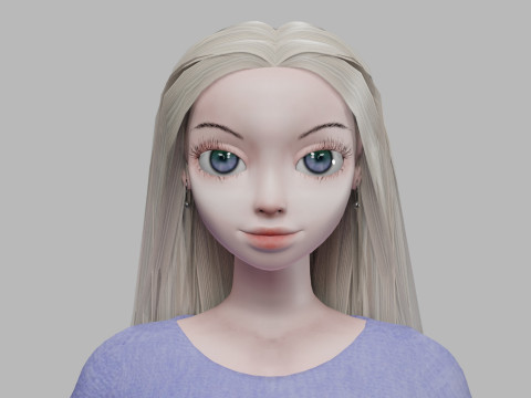 Cute pretty girl V31674 3D 모델