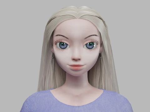 Cute pretty girl V31674 3D Model