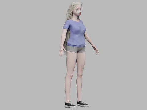 Cute pretty girl V31674 3D Model