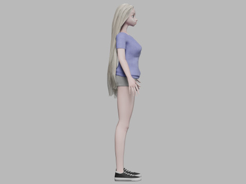 Cute pretty girl V31674 3D 모델