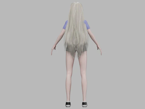 Cute pretty girl V31674 3D Model