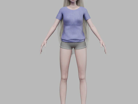 Cute pretty girl V31674 3D Model