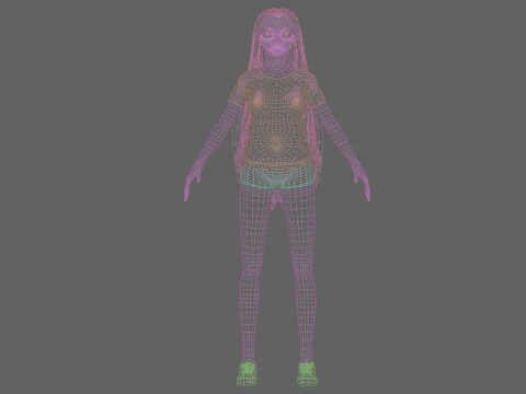 Cute pretty girl V31674 3D Model