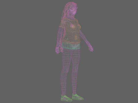 Cute pretty girl V31674 3D Model