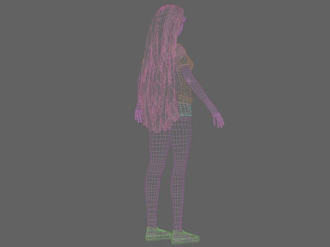 Cute pretty girl V31674 3D Model